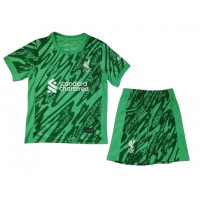 Camisa de Futebol Liverpool Alisson Becker #1 Goleiro Equipamento Secundário Infantil 2024-25 Manga Curta (+ Calças curtas)